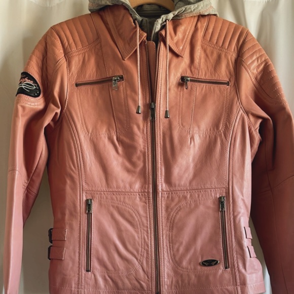 Harley-Davidson Jackets & Blazers - Pink limited edition Harley Davidson 3 in 1 leather jacket